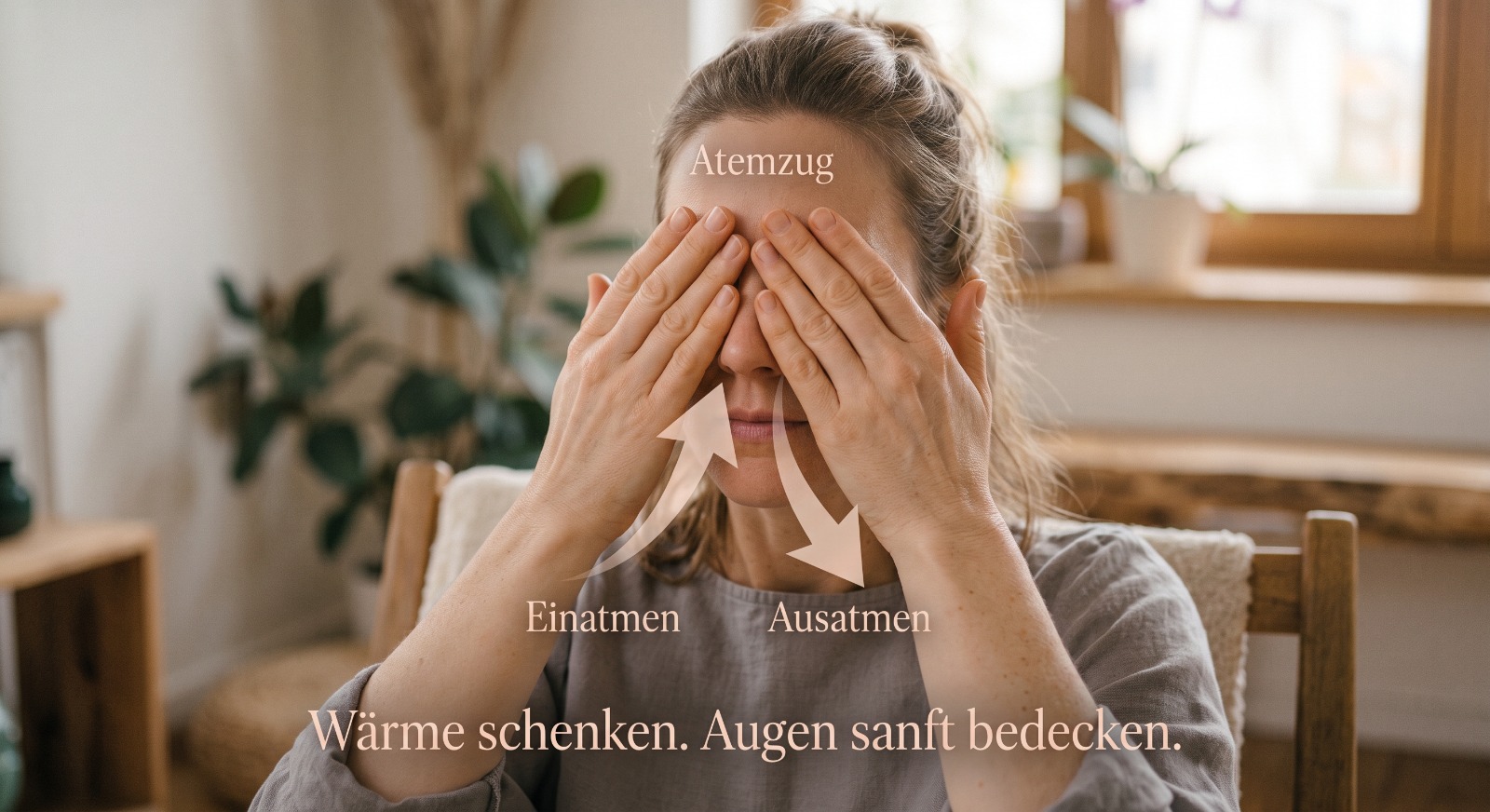 Akupressur am äußeren Ende der Augenbraue